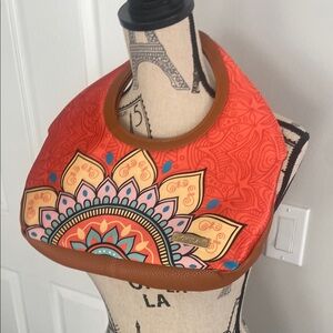 Chula Textured Brown Handbag